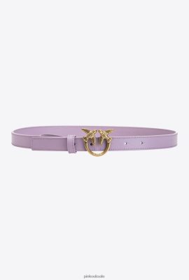Belts | Pinko Love Birds thin leather belt IRIS-ANTIQUE GOLD FTB64L981 Pinko Bags Uk