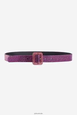 Belts | Pinko Thin belt with dégradé rhinestones FUCHSIA/PINK FTB64L1000 Pinko Dress Uk