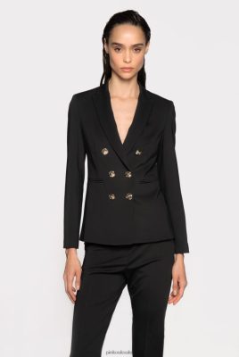 Blazers | Pinko Blazer with jewel buttons LIMO BLACK FTB64L570 Pinko Bags Uk