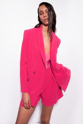Blazers | Pinko Blazer with tie belt RASPBERRY RED FTB64L580 Pinko Dress Uk
