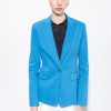 Blazers | Pinko Single-breasted linen blazer DIRECTOR BLUE FTB64L600 Pinko Bags Uk