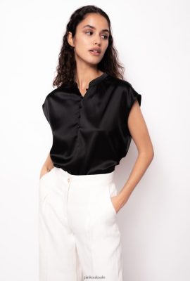 Blouses | Pinko Sleeveless satin blouse LIMO BLACK FTB64L304 Pinko Dress Uk