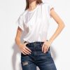Blouses | Pinko Stretch satin top BRIGHT WHITE FTB64L315 Pinko Bags Uk