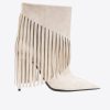 Boots | Pinko Ankle boots with fringing LILY WHITE FTB64L1103 Pinko Uk