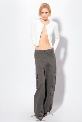 Cardigan | Pinko Ribbed open cardigan SILK WHITE FTB64L513 Pinko Bags Uk