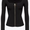 Casual Jackets | Pinko Slim-fitting neoprene jacket LIMO BLACK FTB64L614 Pinko Uk