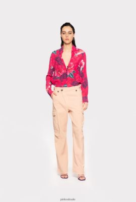 Casual Trousers | Pinko Cargo trousers with a diagonal fastening RUGBY BEIGE FTB64L709 Pinko Dress Uk