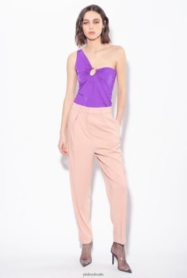 Casual Trousers | Pinko Carrot-fit satin trousers CAMEO ROSE FTB64L759 Pinko Bags Uk