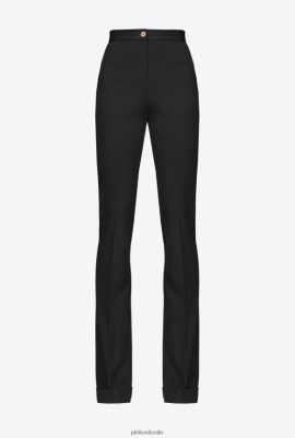 Casual Trousers | Pinko Flared high-waisted trousers LIMO BLACK FTB64L653 Pinko Uk