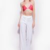 Casual Trousers | Pinko Flared stretch trousers CLOUD WHITE FTB64L666 Pinko Bags Uk