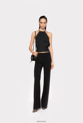 Casual Trousers | Pinko Flared stretch trousers LIMO BLACK FTB64L664 Pinko Dress Uk