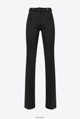 Casual Trousers | Pinko Flared trousers with buttons LIMO BLACK FTB64L733 Pinko Dress Uk