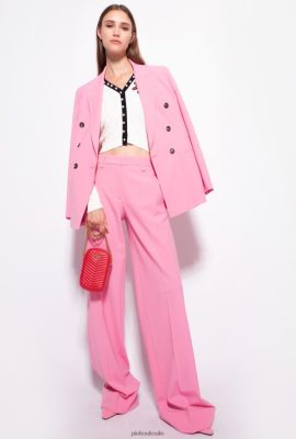 Casual Trousers | Pinko High-waisted palazzo trousers CONVOLVULUS PINK FTB64L741 Pinko Bags Uk