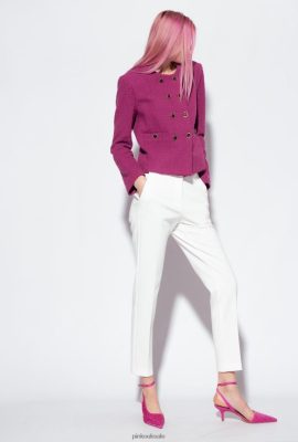 Casual Trousers | Pinko Slim-fit monochrome trousers SNOW WHITE FTB64L780 Pinko Bags Uk