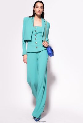 Casual Trousers | Pinko Trousers with golden buttons BLUE FTB64L662 Pinko Uk