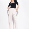 Casual Trousers | Pinko Trousers with golden buttons CLOUD PINK FTB64L660 Pinko Bags Uk