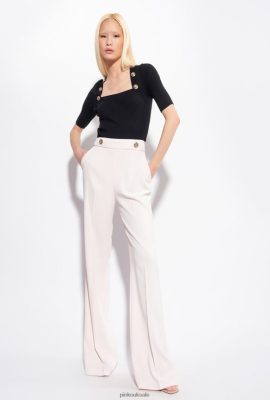 Casual Trousers | Pinko Trousers with golden buttons CLOUD PINK FTB64L660 Pinko Bags Uk