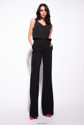 Casual Trousers | Pinko Trousers with golden buttons LIMO BLACK FTB64L786 Pinko Bags Uk