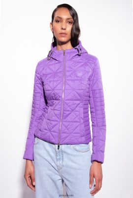Coats | Pinko Light down jacket with logo patch LAVENDER LILAC FTB64L843 Pinko Bags Uk