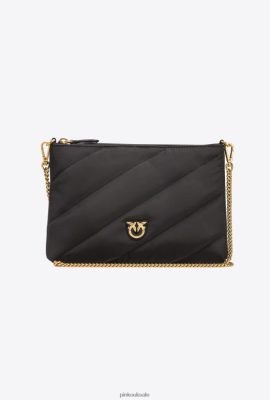 Crossbody Bags | Pinko Recycled Flat Bag BLACK-ANTIQUE GOLD FTB64L1273 Pinko Dress Uk