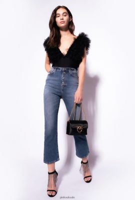 Jeans | Pinko Bootcut jeans with mixed buttons MEDIUM LIGHT WASH FTB64L857 Pinko Uk