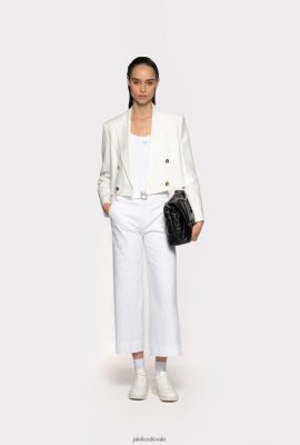 Jeans | Pinko Flared trousers with belt BRIGHT WHITE FTB64L793 Pinko Dress Uk