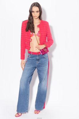 Jeans | Pinko Jeans with satin LIGHT BLUE/FUCHSIA FTB64L855 Pinko Bags Uk