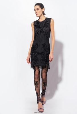 Jogging Wear and Leggings | Pinko Tulle leggings with tattoo embroidery LIMO BLACK FTB64L768 Pinko Bags Uk