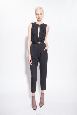 Jumpsuits and Dungarees | Pinko Jumpsuit with cut-out on the front LIMO BLACK FTB64L84 Pinko Bags Uk