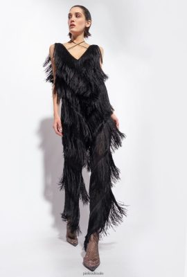 Jumpsuits and Dungarees | Pinko Jumpsuit with fringing LIMO BLACK FTB64L159 Pinko Bags Uk