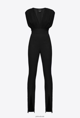 Jumpsuits and Dungarees | Pinko Jumpsuit with slits LIMO BLACK FTB64L25 Pinko Dress Uk