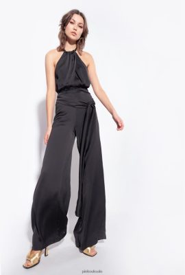 Jumpsuits and Dungarees | Pinko Light jumpsuit with sash LIMO BLACK FTB64L8 Pinko Uk