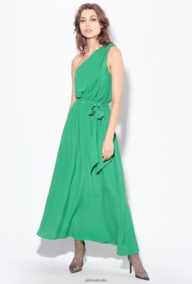 Long Dresses | Pinko Marocain crepe one-shoulder dress AMAZON FTB64L10 Pinko Dress Uk