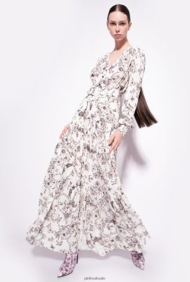 Long Dresses | Pinko Tattoo-print shirt dress BUTTER/BLACK FTB64L114 Pinko Bags Uk