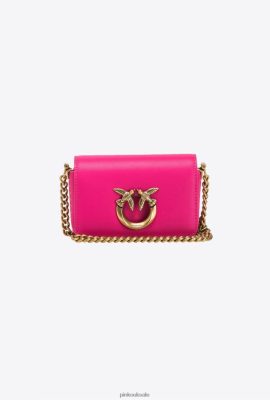 Microlove Bags | Pinko Micro Love Bag Click Simply PINK-ANTIQUE GOLD FTB64L1224 Pinko Bags Uk