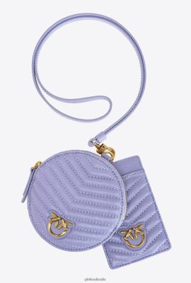 Microlove Bags | Pinko Necklace Mini Love Bag Chevron LAVENDER-ANTIQUE GOLD FTB64L1252 Pinko Dress Uk