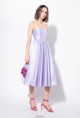 Mid-Length Dresses | Pinko Duchesse midi dress LILAC - DARK SORBET FTB64L43 Pinko Dress Uk
