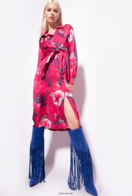 Mid-Length Dresses | Pinko Hibiscus-print shirt dress MULTI. FUCHSIA/PINK FTB64L145 Pinko Dress Uk