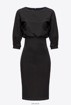 Mid-Length Dresses | Pinko Midi dress with sheath skirt LIMO BLACK FTB64L118 Pinko Dress Uk