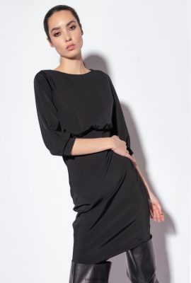 Mid-Length Dresses | Pinko Midi dress with sheath skirt LIMO BLACK FTB64L215 Pinko Uk