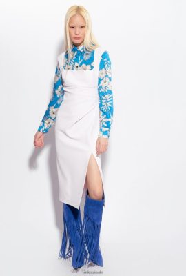 Mid-Length Dresses | Pinko Midi dress with slit CLOUD PINK FTB64L77 Pinko Uk