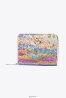 Purses | Pinko Galleria multicoloured reptile skin zip-around purse MULTICOLOUR-SHINY GOLD FTB64L1176 Pinko Bags Uk