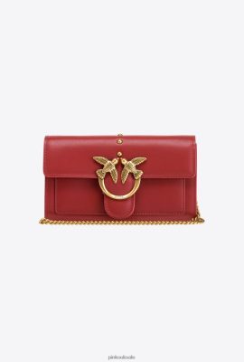 Purses | Pinko LoveBag Simply Wallet RUBY RED-ANTIQUE GOLD FTB64L1126 Pinko Dress Uk