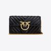 Purses | Pinko Love Bag Chevron purse BLACK-ANTIQUE GOLD FTB64L1130 Pinko Uk
