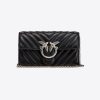 Purses | Pinko Love Bag Chevron purse BLACK-OLD SILVER FTB64L1132 Pinko Dress Uk