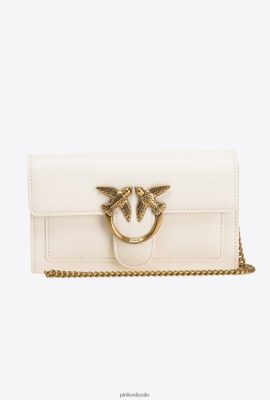 Purses | Pinko Love Bag Simply Wallet WHITE-ANTIQUE GOLD FTB64L1125 Pinko Bags Uk