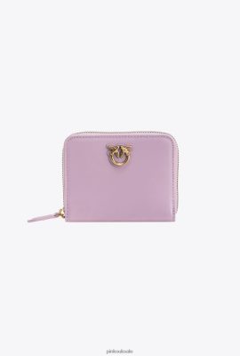 Purses | Pinko Square leather zip-around purse IRIS-ANTIQUE GOLD FTB64L1143 Pinko Bags Uk