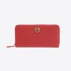 Purses | Pinko Zip-around leather purse RUBY RED-ANTIQUE GOLD FTB64L1152 Pinko Bags Uk