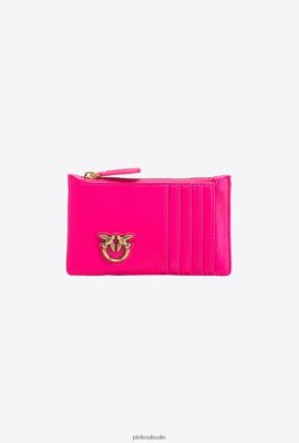 Purses | Pinko Zipped chevron-patterned card holder PINK-ANTIQUE GOLD FTB64L1161 Pinko Bags Uk