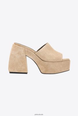 Sandals | Pinko High suede mules BEIGE-LIGHT TAUPE FTB64L1115 Pinko Uk